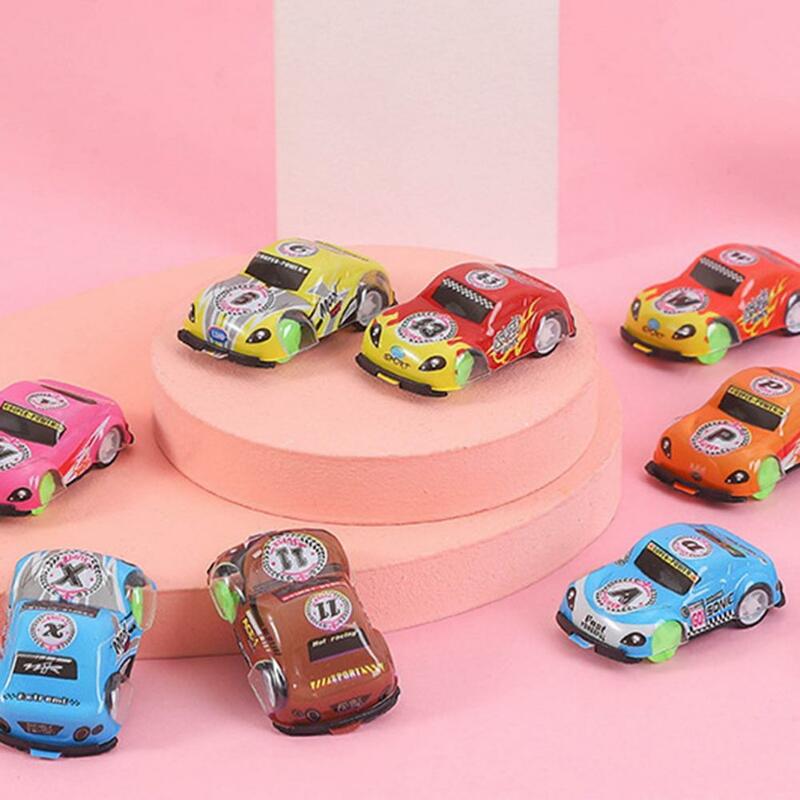 Desenhos animados Pull Back Toy Car para crianças, longa vida útil Toy Set, favores de festa, padrão impresso, Inércia Toy Cars, 5 pcs