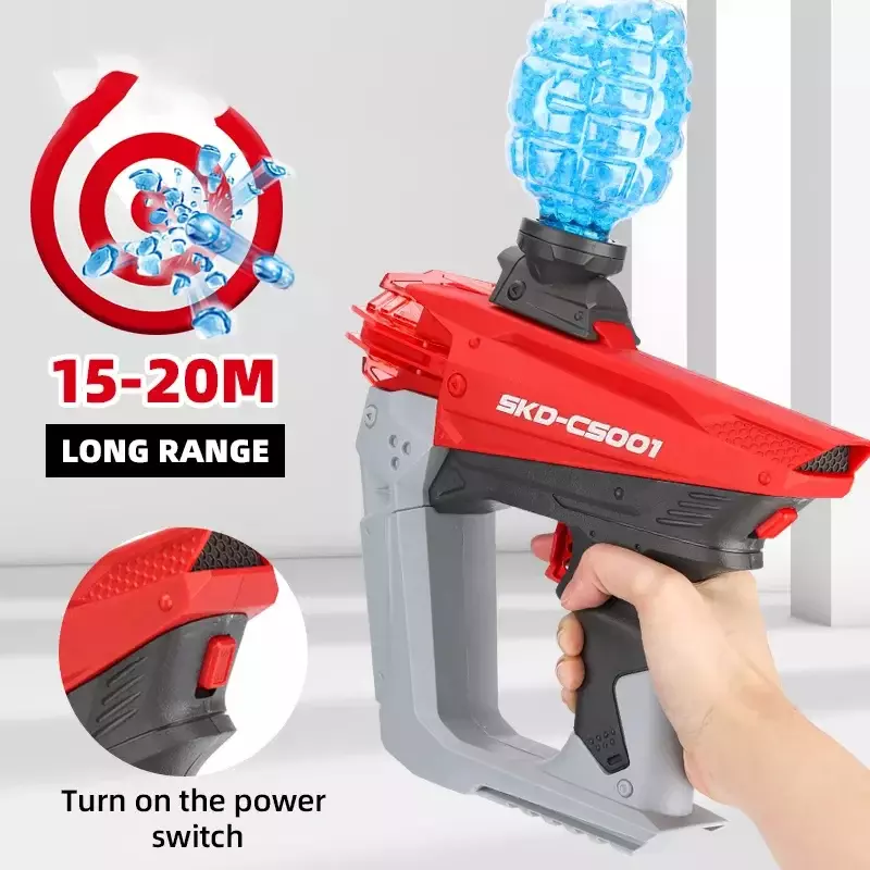 Żelowe kule pistolet elektryczny Blaster nocny koraliki wodne kulka rozpryski tarcza zabawki broń gry dla dzieci na zewnątrz