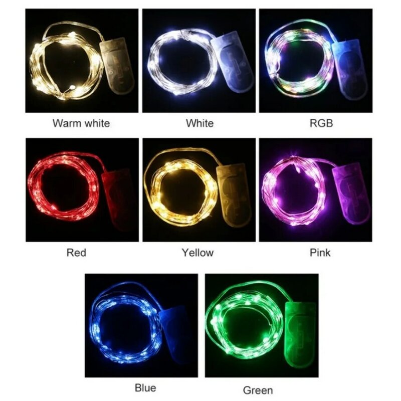 1M 2M 3M 5M LED Copper Wire String Lights Fairy Light Outdoor Garland Wedding Light for Home Christmas Garden Holiday Decoration