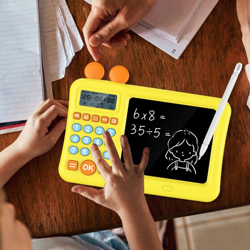 Prancheta matemática calculadora para crianças, calculadora matemática, máquina de aprendizagem, treinamento, LCD, calculadora espanhola, aritmética mental