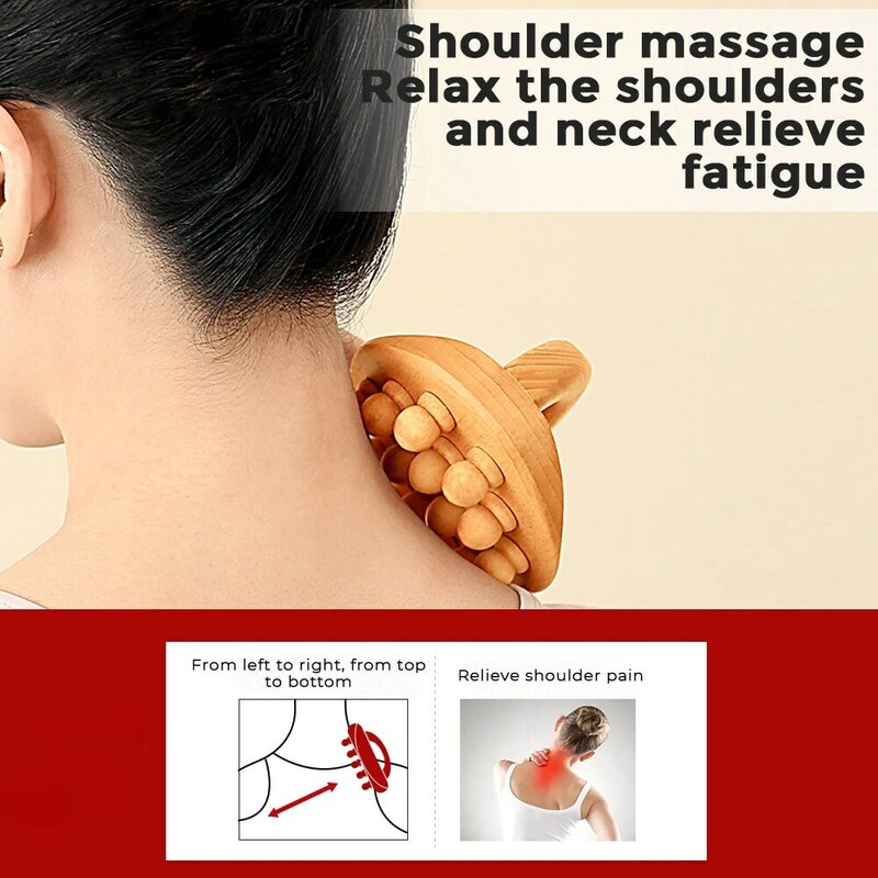 14-Perlen-Meridianbürste Ganzkörper-Universal-Massage bürste Massage Kratz bagger Meridiane lindern Schmerzen lindern Müdigkeit Stress