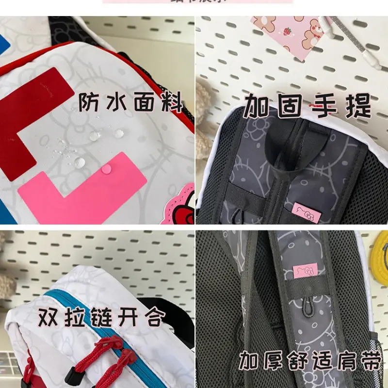 헬로키티 배낭 여성 패션 브랜드 배낭, 귀여운 대용량, 중고등학생 배낭, 2024 신제품