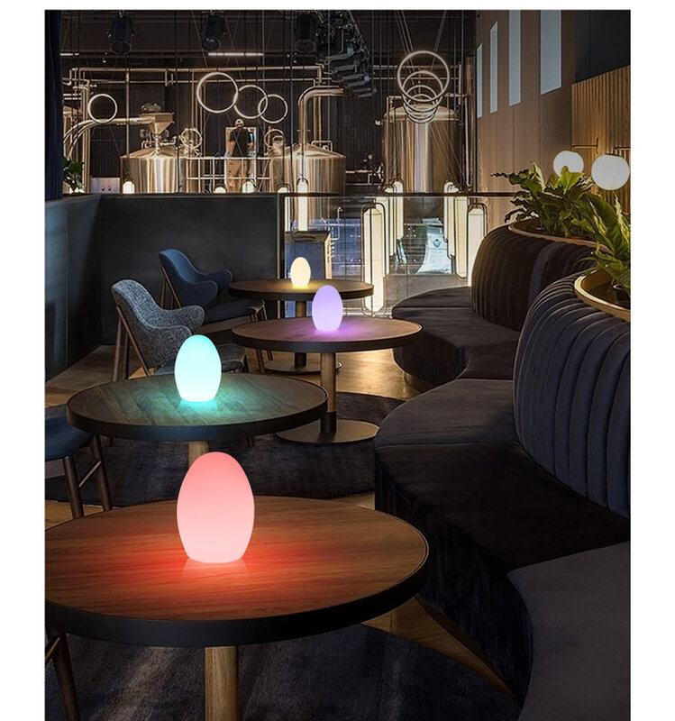 Creatieve Tafelblad Bar Slaapkamer Bed Voedingssfeer Nachtlampje Led Licht Eivormige Lamp