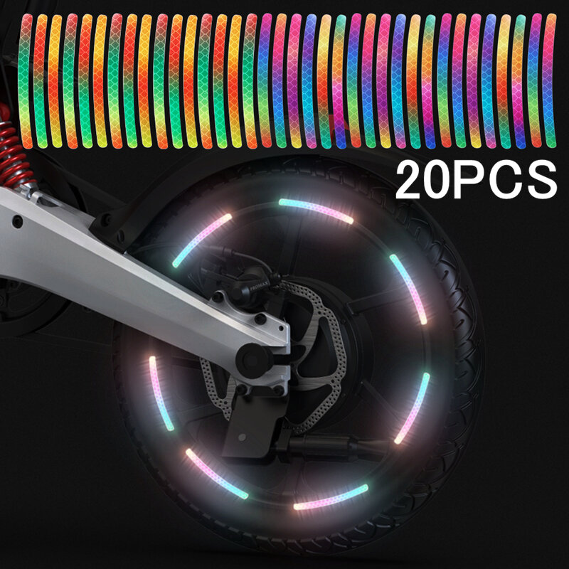 Cinta adhesiva láser para rueda de coche, cinta reflectante para motocicleta, conducción nocturna, seguridad, luminosa, Universal