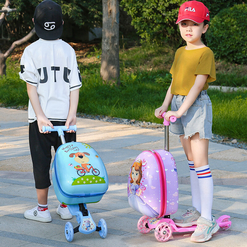New cute skateboard valigia scooter trolley per bambini portabagagli 16 "ragazzi e ragazze bella borsa da viaggio per studenti