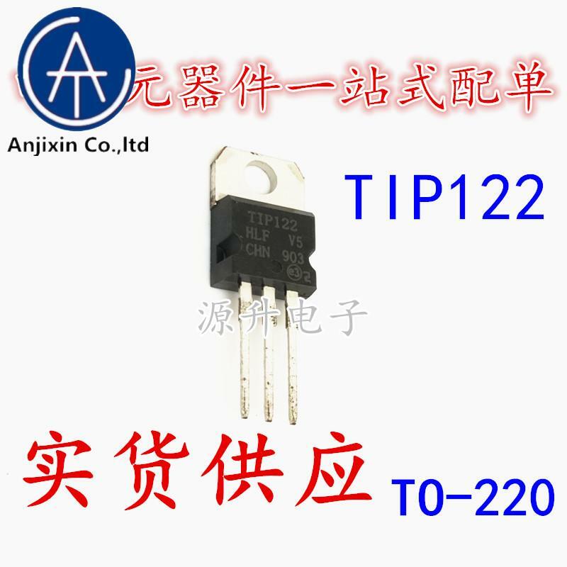 20 peças 100% original tip122 novo npn darlington transistor para-220 5a 100v