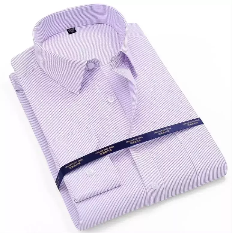 Рубашка в полоску мужская, блуза оверсайз для работы, формальная сорочка, хлопок, большие размеры 12XL 11XL 14XL, 70, лето