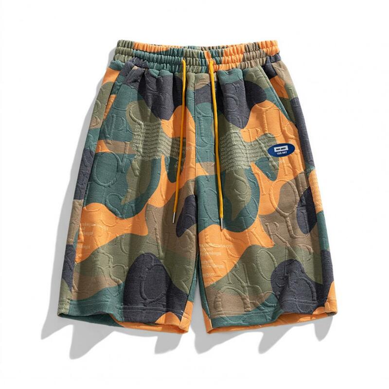 Herren Straight Design Hosen Herrenmode 3D bedruckte elastische Taillen shorts mit Seiten taschen für Wander reisen für den Sommer