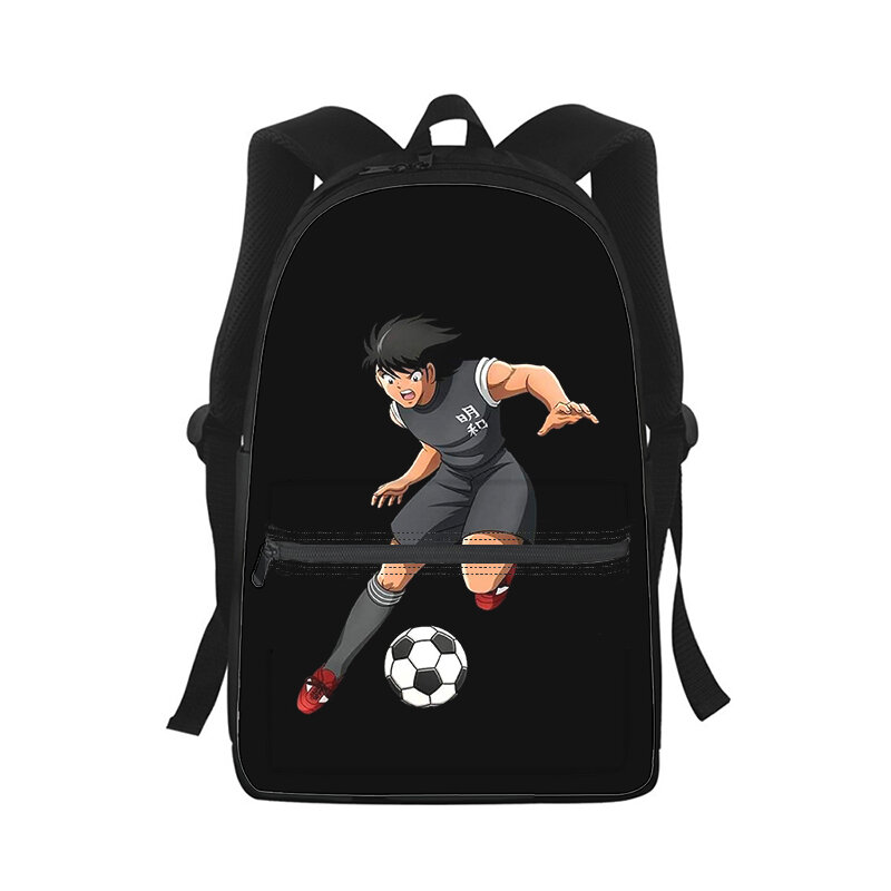 Mochila con estampado 3D de capitán Tsubasa para hombre y mujer, bolso escolar de moda para estudiantes, mochila para ordenador portátil, bolso de hombro de viaje para niños