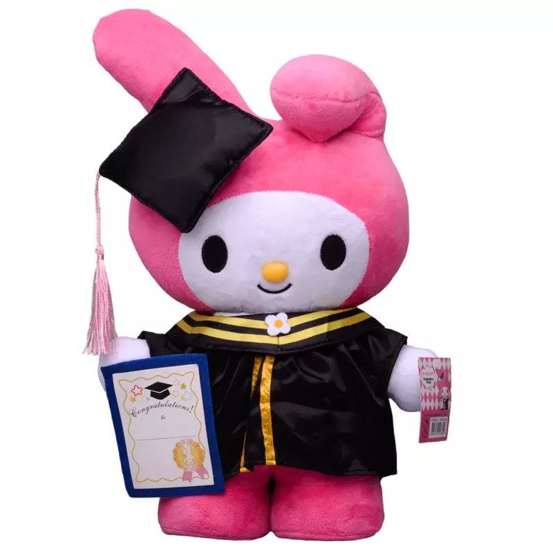 Graduation Season Sanrio Plush Doll Kuromi Melody Cinnamoroll Academic Uniform Graduation Doctor's Hat Plushies Toy Student Gift
