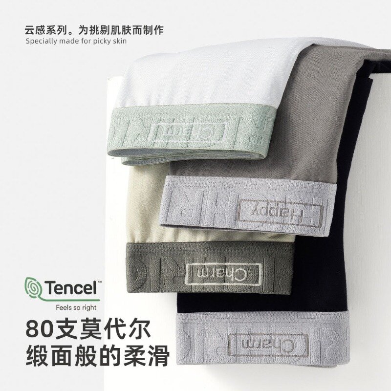 High Quality Modal Material 5A Antibacterial Men's Underwear Seamless Comfortable Breathable Soft Boyshort