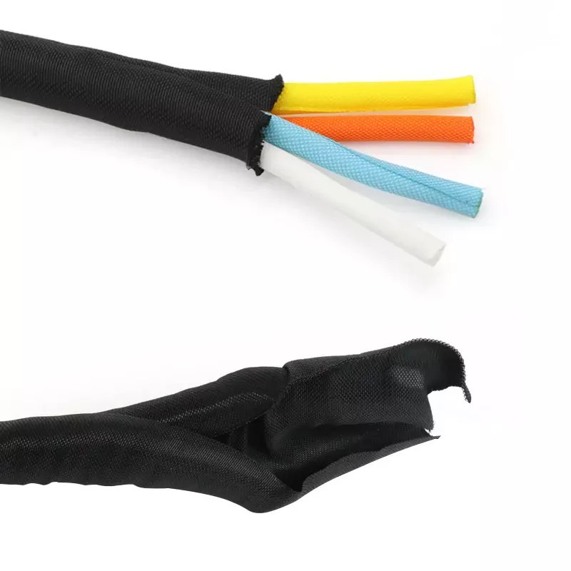 Самозакрывающийся ПЭТ расширяющийся плетеный рукав 1/5 м, самозакрывающийся органайзер для кабеля, самозакрывающийся защитный трос
