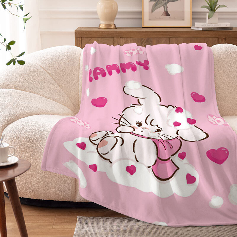 M-Mikko-Couverture de lit en microcarence avec sourire au genou, couvertures douces et moelleuses, literie King Size, belle sieste personnalisée, camping, hiver