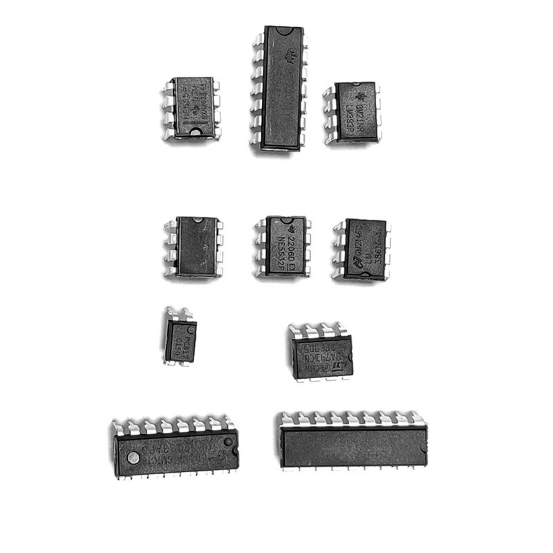 Kit de Chip de circuito integrado IC NE555 LM324, 85 piezas, 10 especificaciones