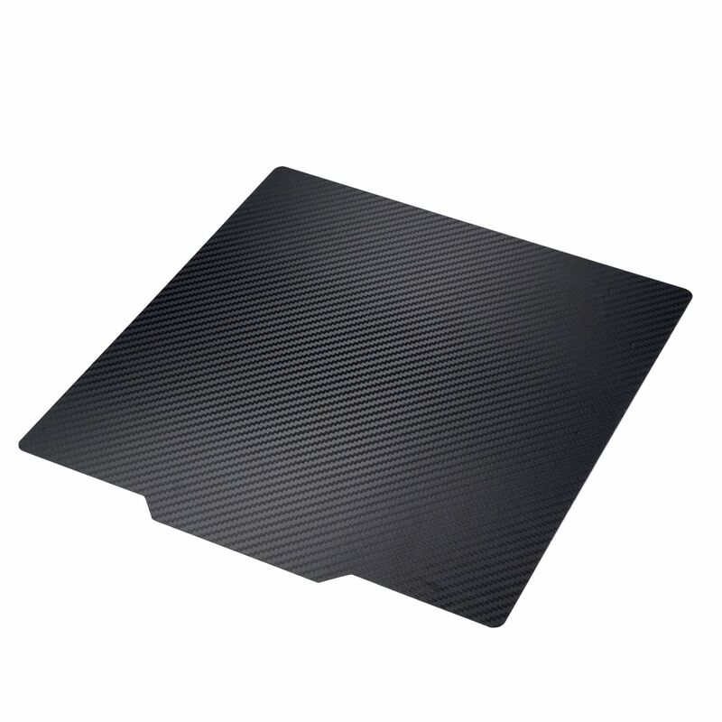 Энергосберегающий двухсторонний текстурированный PEI + гладкий стальной лист из углеродного волокна PET Spring 280x280 мм для фотографического 3D-принтера