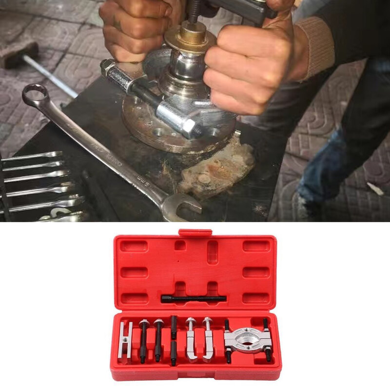 Kit de extractor de rodamiento automático, separador de rodamiento de alta resistencia de Metal para herramientas de reparación de automóviles, juego de herramientas separadoras con caja