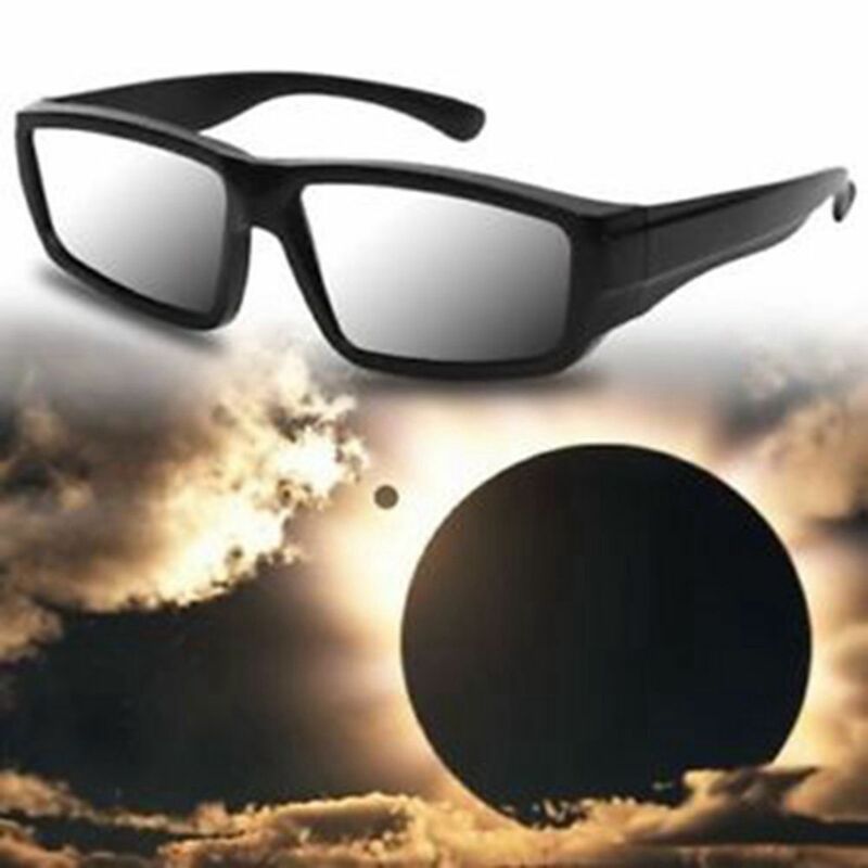 แว่นตาสุริยุปราคา1ชิ้นสีพลาสติก3D ป้องกันรังสียูวีมุมมองโดยตรงของดวงอาทิตย์ปกป้องดวงตาคราสแว่นตาดู