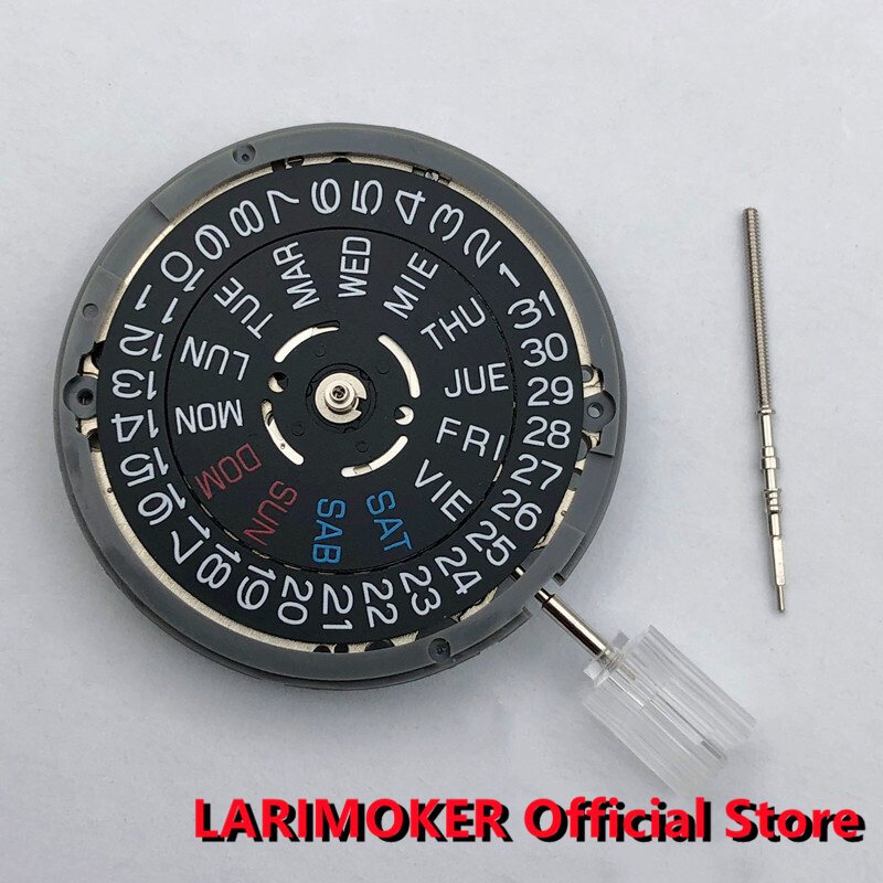Brand New Original NH36 Black Week Date Automatic 3 Oclock Crown Watch Movement Mechanical Replacement Parts