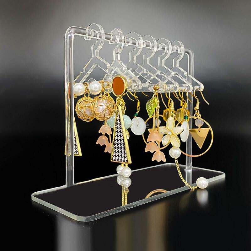 Gold Silver Rosegold Polymer Clay Soft Pottery Earrings Stand Organizer Hanger Shape Tabletop Jewelry Display Holder for Earring