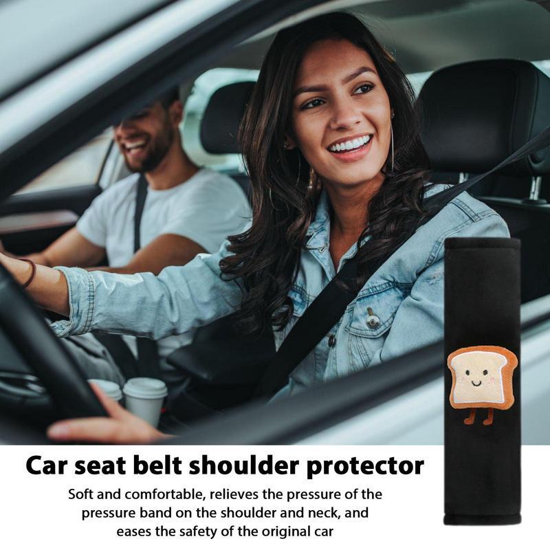 Cute Seatbelt Covers Toast Bread Shape Cartoon Car Seat Belt Covers Cartoon Car Seat Belt Covers Cute Safety Belt Protector Soft