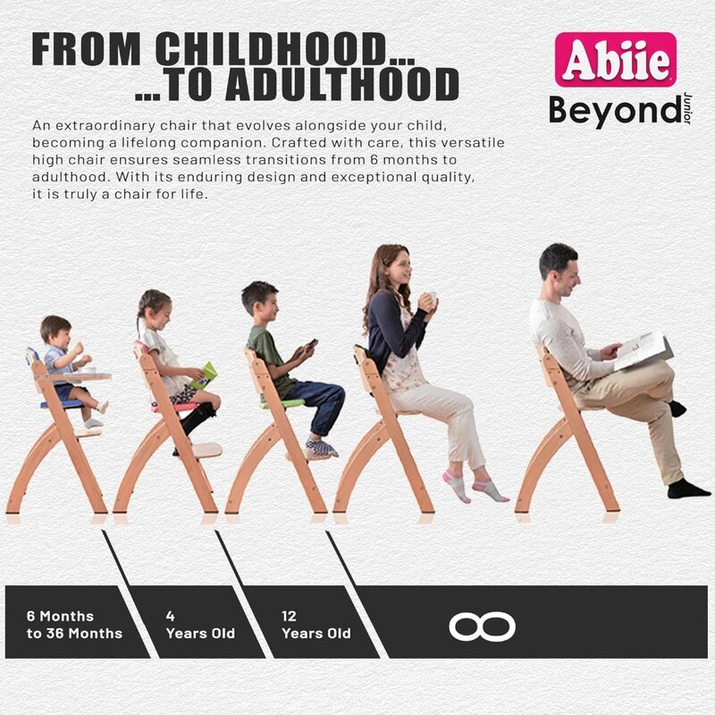كرسي خشبي مرتفع مع صينية ، كرسي مرتفع مثالي قابل للتعديل للأطفال ، حل لطفلك والأطفال الصغار