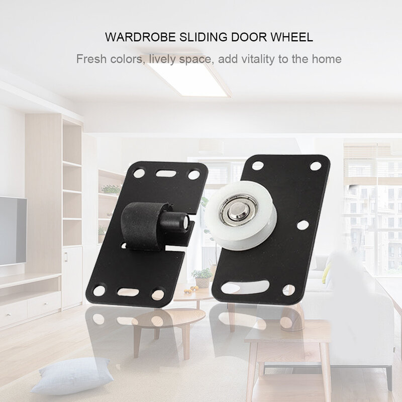 Hanging Concave Closet Cupboard Caster Nylon Wheel Wear Thickened Wear-resistant Door Wheel Wardrobe Sliding Door Wheel