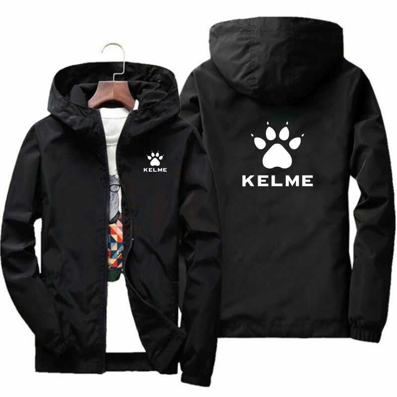 2024 nowa wiosenna i jesienna męska marka KELME Outdoor Camping męska bluza z kapturem na zamek wodoodporna męska sportowa ochrona przeciwsłoneczna duża kurtka