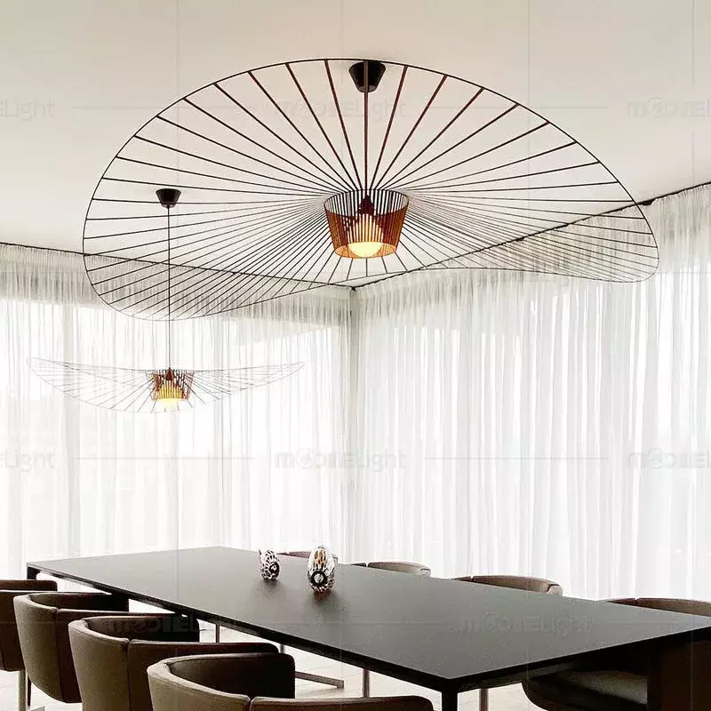 Nordic Chapéus Luzes pingente, Lâmpada de teto industrial, Modernos Luminárias Suspensas, Sala de estar, Restaurante