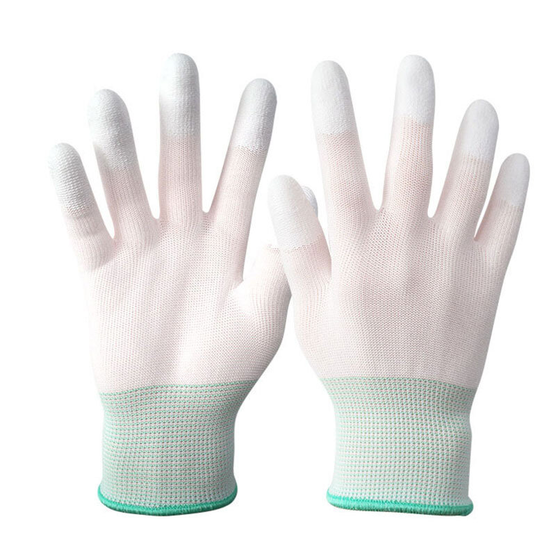 Антистатические ESD электронные рабочие перчатки полиуретан пальцы ПК противоскользящие для сада