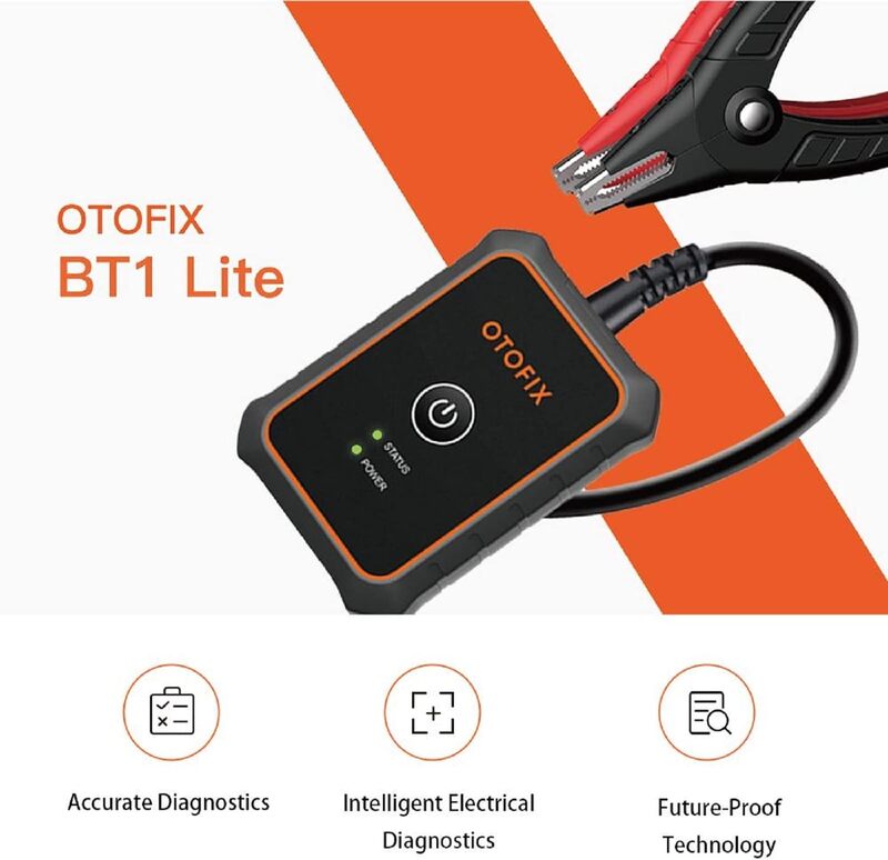 Otofix-جهاز اختبار بطارية السيارة BT1-Lite ، 6 فولت ، 12 فولت ، 100-2000 CCA ، أداة اختبار التحريك والشحن ، اختبار لجميع المركبات
