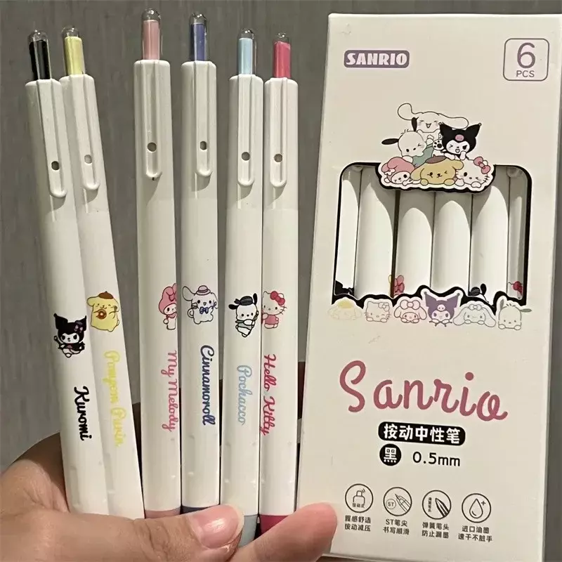 Sanrio Neutral Pen Black Instagram Style High Beauty Girl Heart Speed Dry Pen ST Head Spring Pen Super Smooth Black Pen