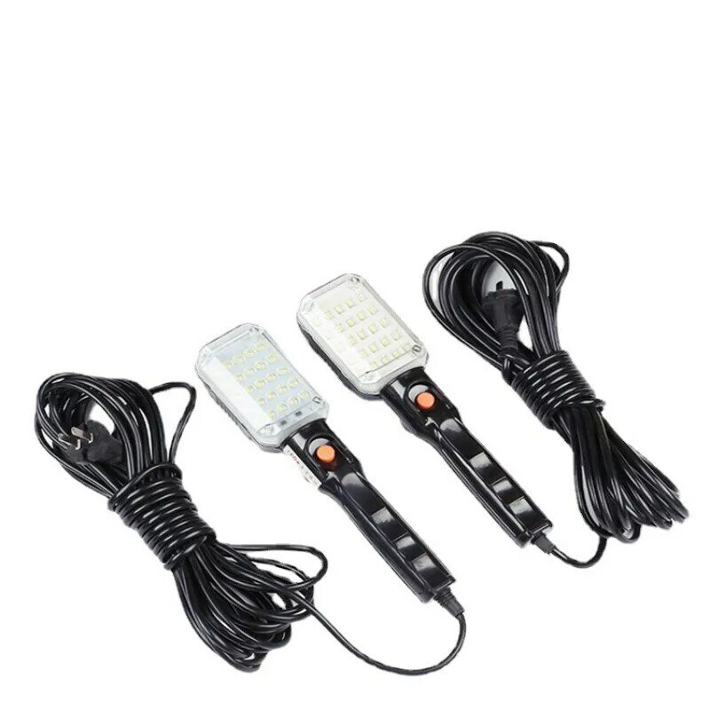 15W 25LED Garage Light 220V 10m Power Cable Work Light Magnet Car Vehicle Repairing Inspection Lamp 1500LM Construction Light