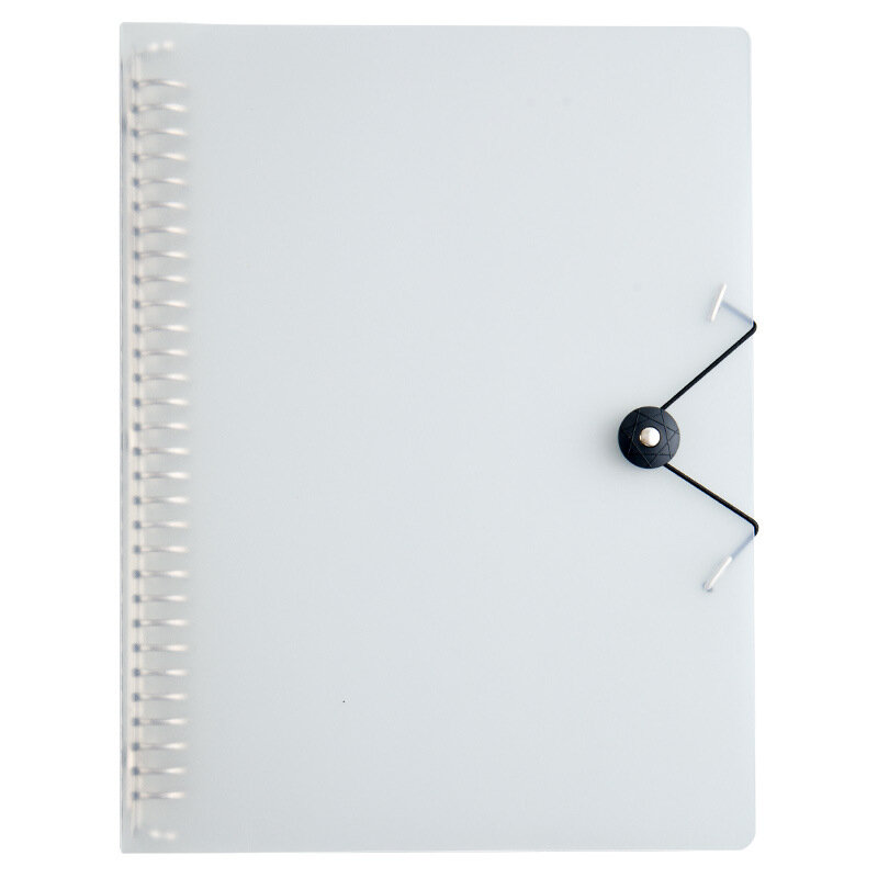 B5 Loose-leaf Book Shell A5 Transparent PP Matte Straps Button Binder Metal Detachable Notebook A4