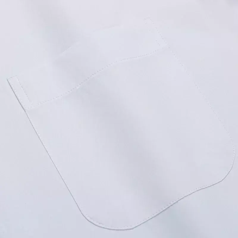 Мужская Классическая однотонная Базовая рубашка, белая классическая деловая рубашка с одним накладным карманом и длинными рукавами, Осень-зима 2019
