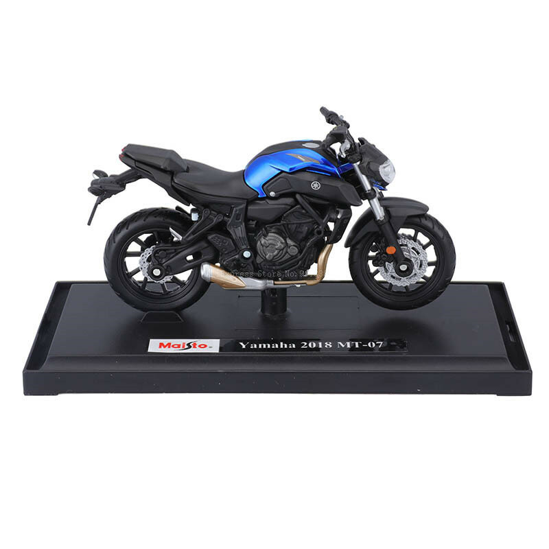 Maisto-réplica de motocicleta Yamaha MT-07 2018, escala 1:18, con detalles auténticos, colección de modelos de motos, juguete de regalo