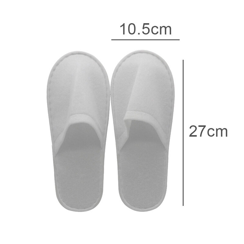 1 Pair Disposable Slippers Hotel Travel Slipper Sanitary Party Home Guest Use Men Women Unisex Closed Toe Shoes Salon Homestay