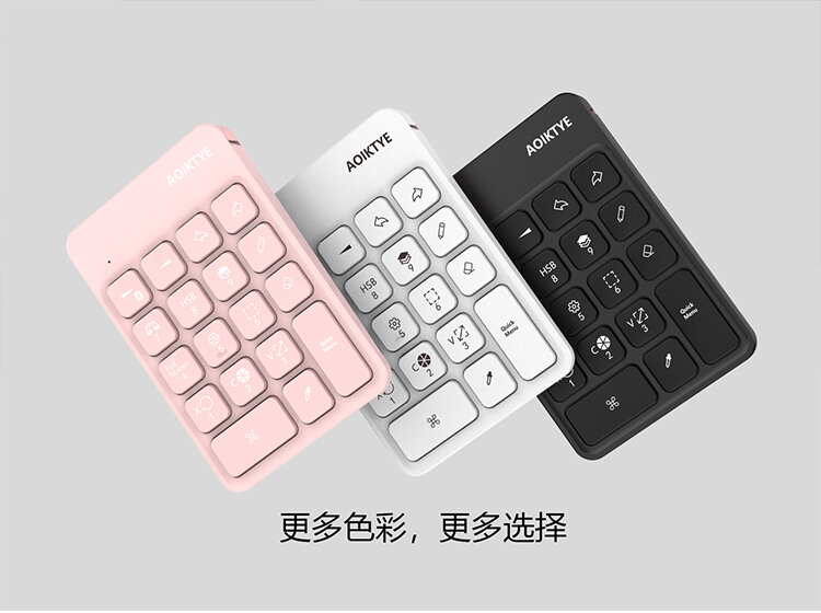 Procreate-teclado sem fio portátil, mini teclado, slim, portátil