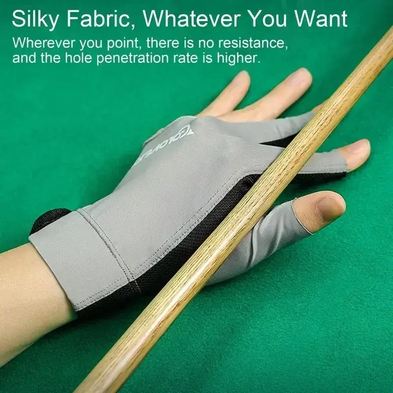 Rękawica bilardowa lewa ręka trzy palce rękawica bilardowa bilardowa antypoślizgowe naklejki elastyczne akcesoria do rękawice treningowe bilardowego