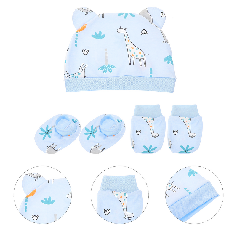 1 zestaw bawełnianych czapka dla niemowląt rękawiczki dziecięce nowonarodzonych rękawiczek skarpety dziecięce skarpetki dla noworodka