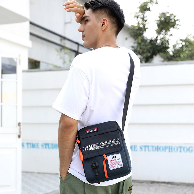 Haoshuai حقيبة جديدة للرجال حقيبة الكتف واحدة الرياضة والترفيه متجر على الانترنت