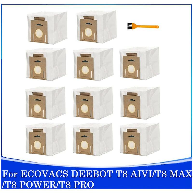 Bolsa de polvo para Ecovacs Deebot T8 Aivi/t8 Max /t8 Power/t8 Pro, 12 piezas