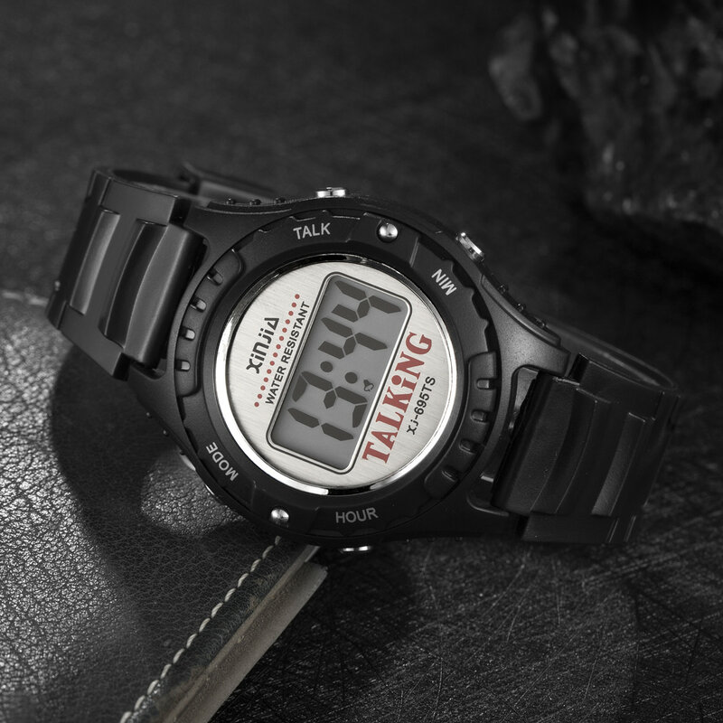 Orologio parlante spagnolo orologi da polso sportivi elettronici digitali 695-TS