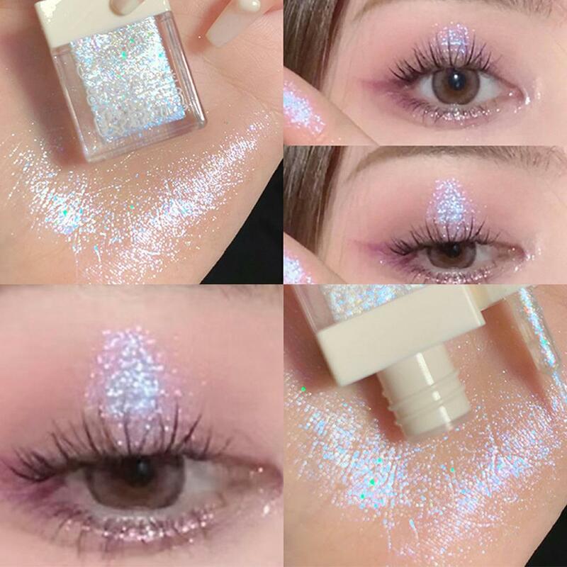 Peach Pink Gold Liquid Eyeshadow Diamond Eye Liner Highlight Pigmented Cosmetic Brighten Palette Pen Shadow Eye Shimmer R2D1