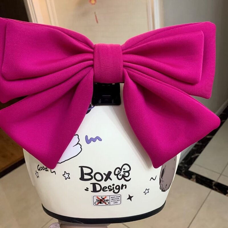 25cm Helmet Women Bow Decoration Double-layer Kawasaki Cute Bows Accessories For Electric Motorcycle No helmets