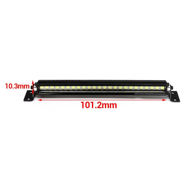 Lámpara de techo para coche teledirigido, barra de luz de 24 LED para 1/10 RC Crawler Axial SCX10 90046 90060 SCX24 Jeep Wrangler JK Rubicon Body