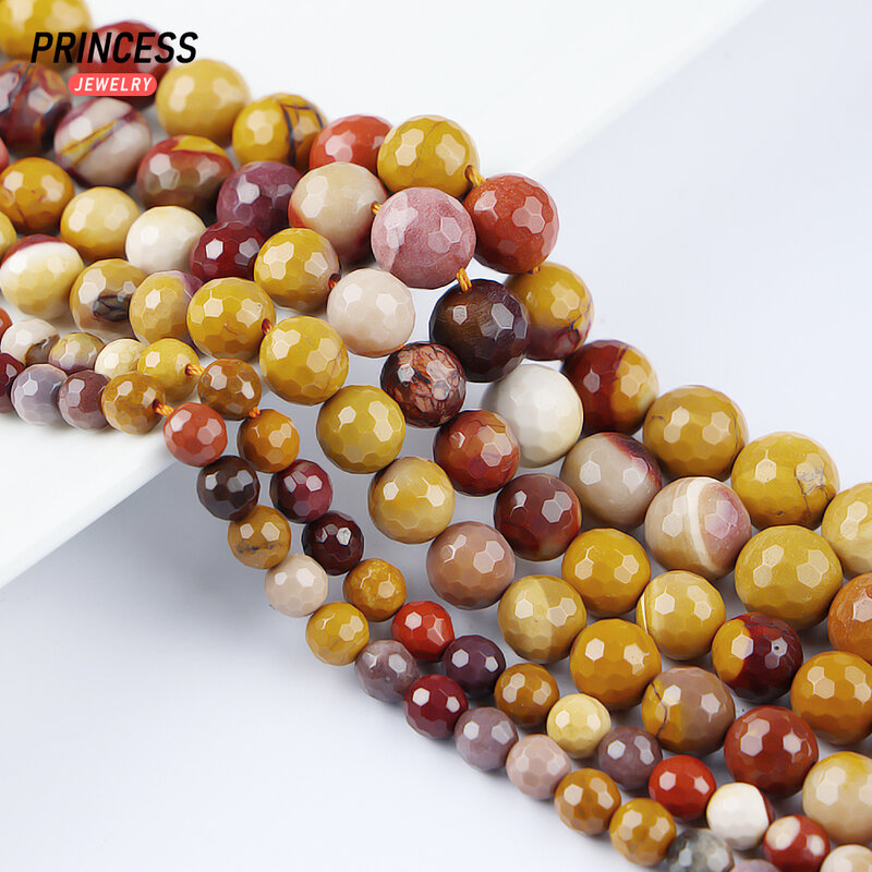 Natural Faceted Moukaite Jasper Mixed Color Stone Bead 15" Inch Strand for Jewelry Making DIY Charm Bracelet Necklace