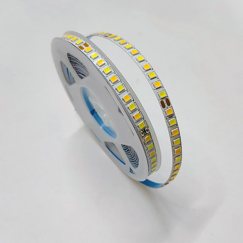 Tira LED de dos colores para reparación de lámparas de araña, cinta LED 5B9CX2colors, 2 puntos de soldadura, 5 metros, 2835-6mm/7mm, 180D