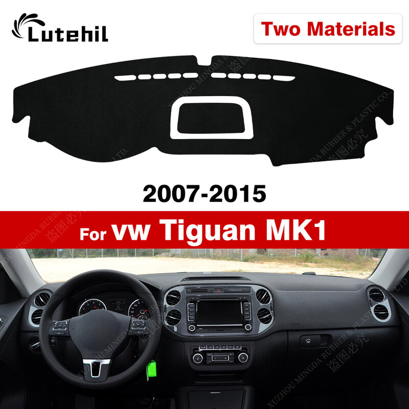Car Dashboard Cover For Volkswagen VW Tiguan MK1 2007 2008 2009 2010 2011 2012 2013 2014 2015 Dash Mat Carpets Car Accessories
