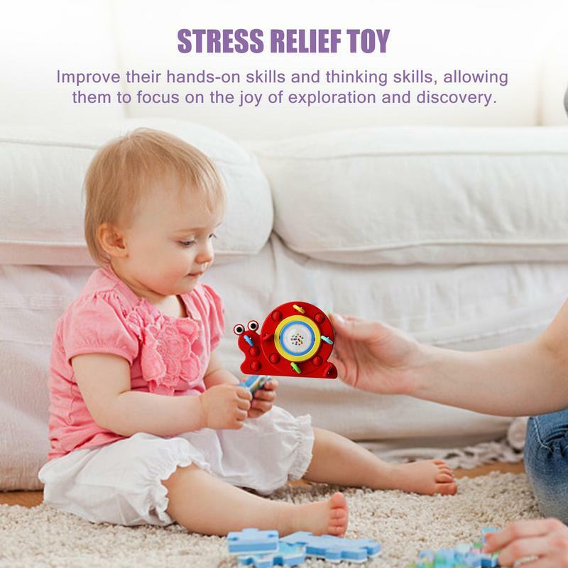 Jouet d'activité de nervure en silicone pour bébés, jouets de motricité fine pour salon, jouets ChFukToys lavables, jouets Montessori dos