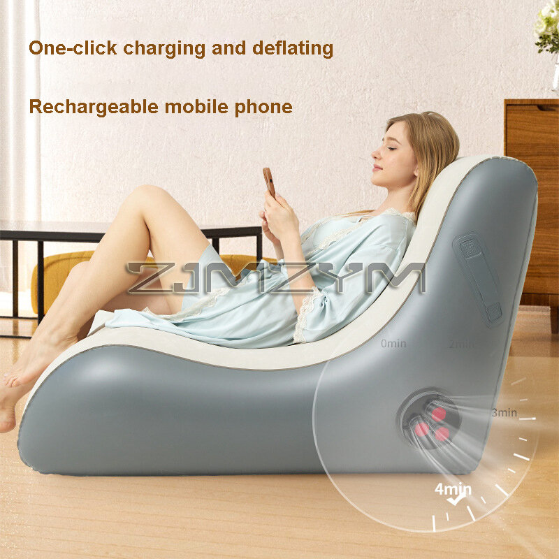 Outdoor faul aufblasbares Sofa Luft matratze einfach zusammen klappbar tragbare Camping Strands ofa aufblasbare Sitzbett Liege